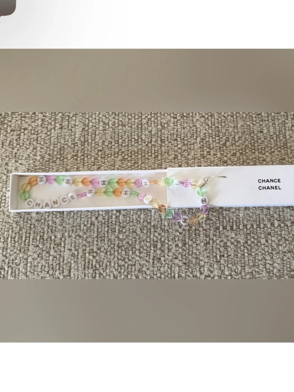 CHANEL Pastel Multicolor Beaded Necklace - Green, Pink, Yellow, Orange, White - Picture 3 of 5